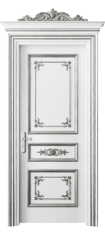 Межкомнатная дверь Imperial 6503 Бук белоснежный серебряный антик  Цена 190699 #CURRENCY# | Volhovec